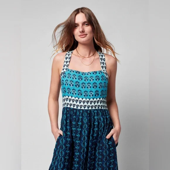 Faherty Blue and White Maxi Dress - Picture 8 of 13